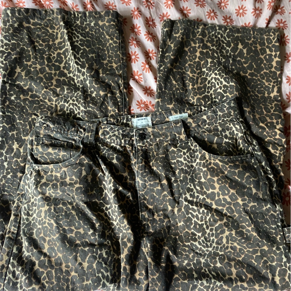 Cotton On Animal Print Jeans
